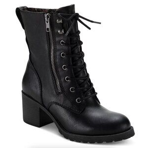 Sun + Stone Sloanie Lace-Up Lug Sole Hiker Booties